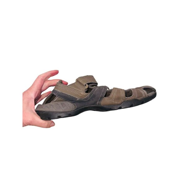 Teva Leather Upper Outdoor Hiking Trail Sandals 10 adjustable Straps Cushion - Picture 7 of 11
